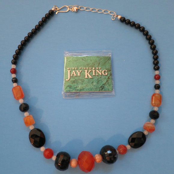 Jay King Midnight Chalcedony & Multigemstone 18" Sterling Silver Necklace - Picture 1 of 7